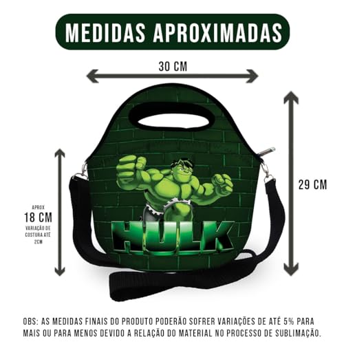 Kit Mochila de Costa Infantil + Lancheira + Estojo Herói Verde