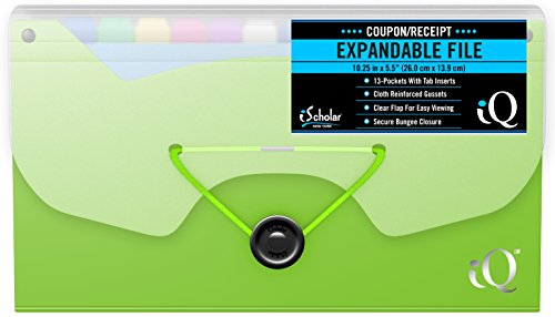 Ischolar Expanding 13 Pocket Receipt Folder, Color May Vary (30611) #TOP2