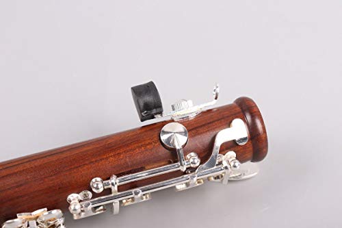 Yinfente Intermediate B-Flat Clarinet Rosewood Wood Body Silver Plate Bb Key 17 Key Case + Reeds + Pads (Bb Key) #TOP4
