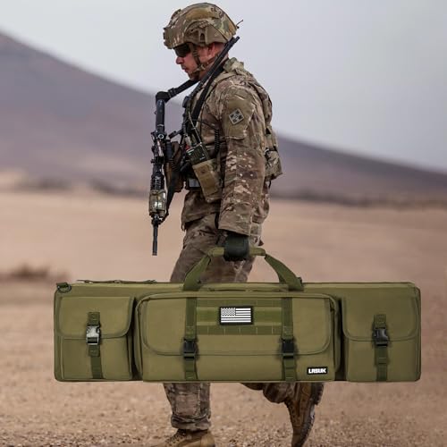 Image of 28 /32 /36 /42 /46 /48 /51 /55 inch Double Rifle Case Soft Gun Bag Tactical Backpack | Portable Long Rifle Bag for Outdoor Hunting Shooting, Gun Case Firearm Storage & Transportation, Hunting Shooting Range