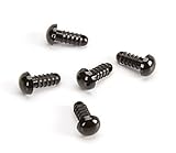 TOPWEL 100PCS Solid Black Plastic Safety Noses Eyes for Sewing for Bear Doll of DIY (8MM)