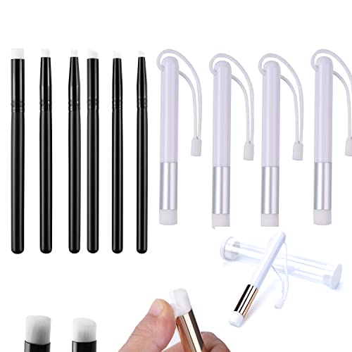 BAOFALI 10 PCS Mini Ink Paints Mixing Blending Brush Blending Tools 3 Kinds of Head Smooth Blending Ink Painting Small Brushes Hand Tools for DIY Scrapbooking Paper Cards Making