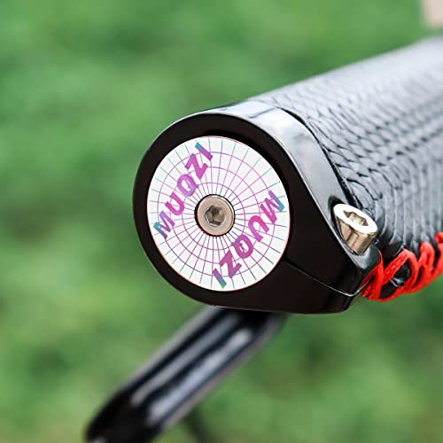 Muqzi Road Bike Handlebar Plugs – Aluminum Handle Bar Ends, Plugs For Drop Bars, Expandable Adjustable Locking End Caps, Rainbow Grid #TOP1