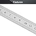 Utoolmart Straight Ruler Set, 15cm / 5.9-inch Double-Sided Scale, Stainless Steel Ruler, Measuring Tool for Engineering Office Architect and Drawing 5 Pcs
