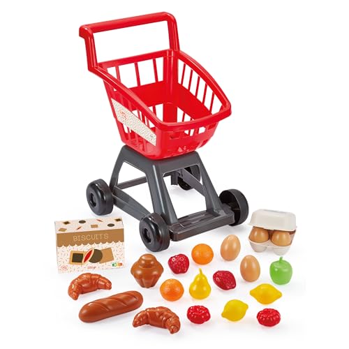 Ecoiffier - 1205 - Chariot de Courses pour Enfants - pour Faire comme Les Grands - avec Ses Accessoires - Dès 18 Mois - Jouet en Plastique résistant -...