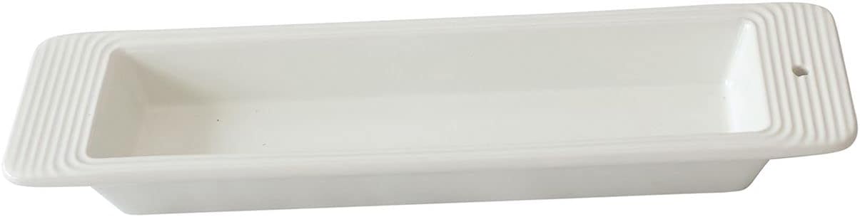 nora fleming Stoneware Cracker Tray - Serving Platter for Appetizers, Side Dishes, and More - Rectangular Design - Pair with One of Our Hand-Painted Minis - White