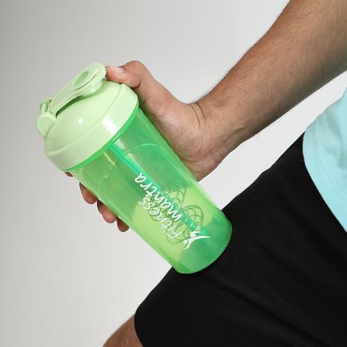 Image of Fitness Mantra 700ml Classic Shaker Bottle for Men & Women [Capacity 700 ml (Lime, 700ml)