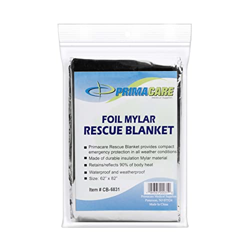 Image of Ever Ready First Aid Mylar Rescue Blanket, Large Silver Thermal Sheet for Emergency and Survival, 54 inch x 84 inch