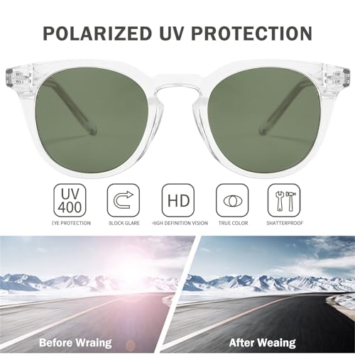 Dollger Polarized Round Sunglasses for Women Classic Retro Design Womens Trendy Style UV Protection Small Lens4