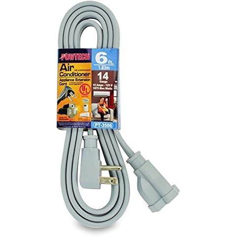 PowTech 6 Foot Air Conditioner and Appliance Extension Cord UL Listed Cover