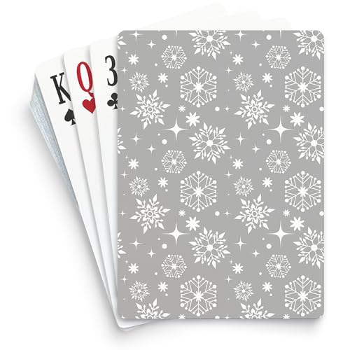 Naipes Póker Talla Estándar con Diseño Copos de Nieve