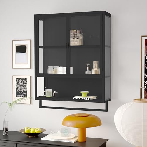 Armario de pared retro con estantes extraíbles