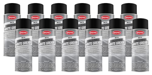 Sprayway SW715-12PK Industrial White Grease Lubricant, 11 oz, Pack of 12