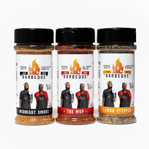 AC BARBEQUE TRIO SEASONING SET - The MVP, Midnight Smoke, Lemon Stepper BBQ Rubs Variety Spice Pack for Steaks, Chicken, Pork, Veggies, Wings, Burgers, Snacks - 3 x 5.2oz Bottles image 2