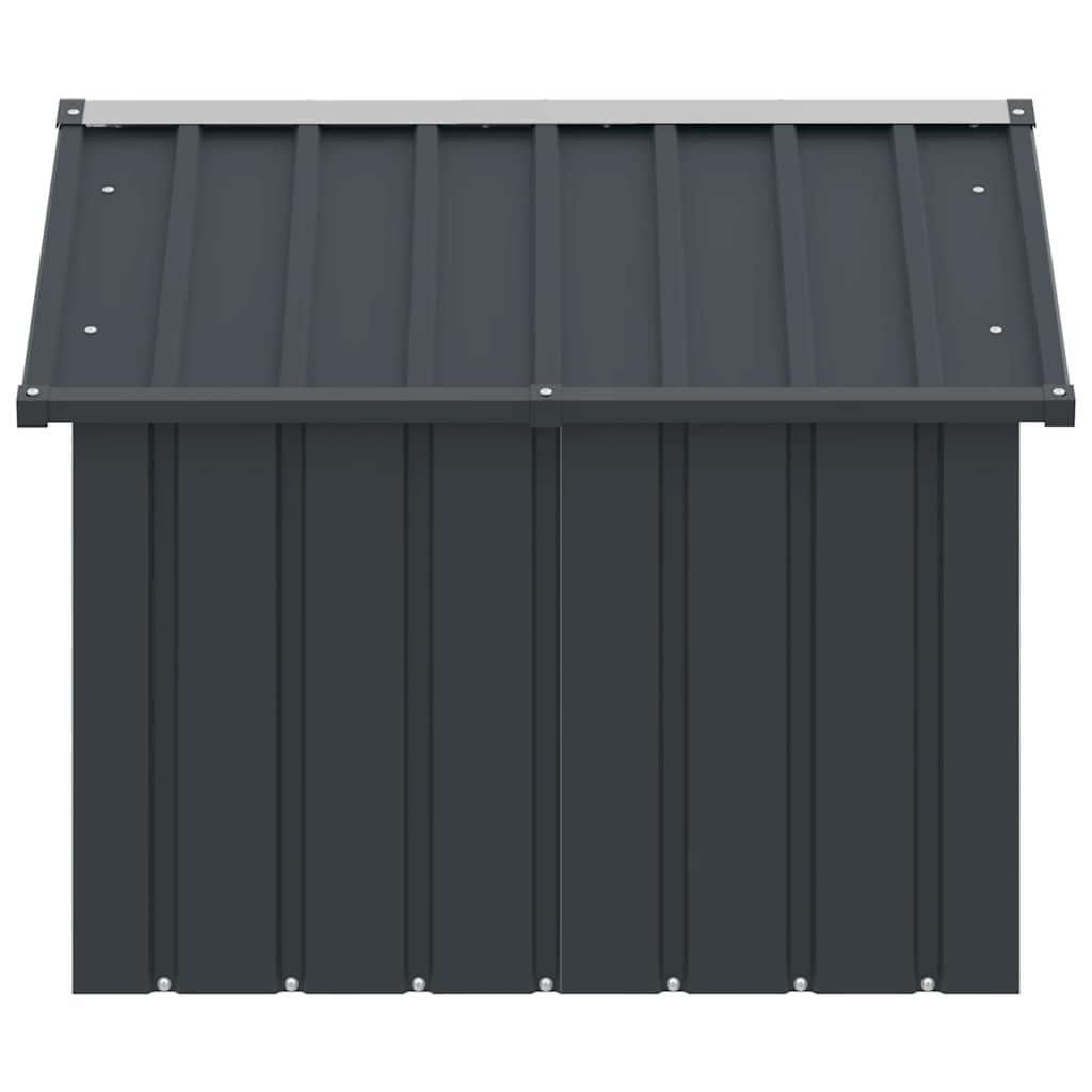 vidaXL Buda dla psa, antracytowa, 116,5x103x81,5 cm, stal
