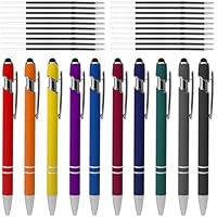 10 Bolígrafos Retráctiles Súper Duraderos con 20 Recambios,