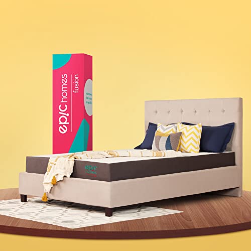 Image of Mattress | 5 Years Warranty | Dual Comfort, Memory Foam Mattress, 5-Inch Bed Mattress, Queen Size Mattress (72x60x5 Inches, Medium Comfort, White & Grey)