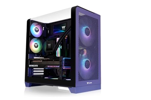 Image of Thermaltake View 390 Air; Mid Tower; 2x120mm CT Fans Included; 360mm Radiator Support; 420mm GPU Clearance; Hidden Connector Support; Rotatable PCIe Slots; Future Dusk; CA-11F-00MNWN-00