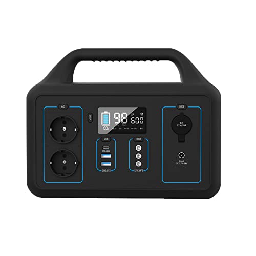 Tragbare Powerstation,600W/461Wh Solargenerator,220V AC-Ausgang,DP 60W USB-C Power Delivery für Camping, Reisen, Notstrom und mehr Cover