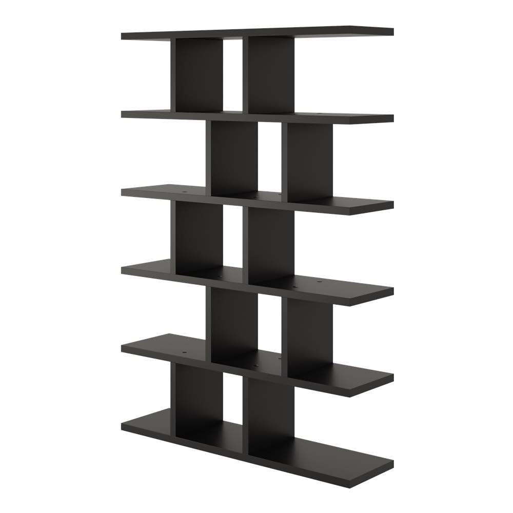 Mordern - Estantería de pared (100 x 70 x 18 cm), diseño para salón, dormitorio, oficina y cocina (negro)