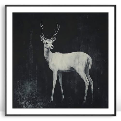 Moonow7 Deer Wall Art Prints, Wildlife Animal Poster for Living