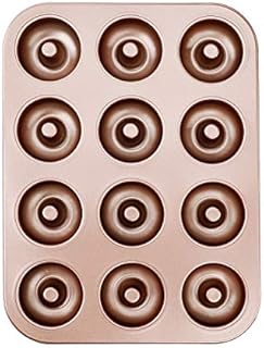 Doughnut Mold Tin Non Stick 12 Holes Carbon Steel Baking Tray for Cake Biscuit Bagel Muffin 13.8 * 10.2 Inch
