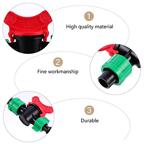 NICEXMAS Válvula de Interruptor de Irrigação por Gotejamento 16Mm 10Pcs Válvula Tubo de Irrigação Co