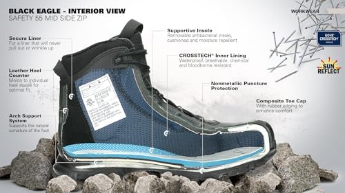 Haix Black Eagle Safety 55 Mid Side Zip | Image 5