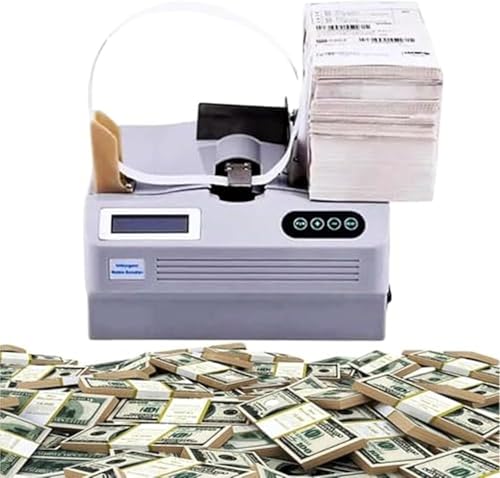 Automatyczna maszyna do pakowania pieniędzy, maszyna do wiązania banknotów, małe narzędzie do belowania banknotów, mała maszyna do spinania papieru, taśma papierowa, pakowanie pieniędzy