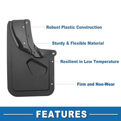 Image of Mud Flap Splash Guard with Mount Accessories Front Side Mud Guard for Ford Bronco 2021-2024 (Set of 2)