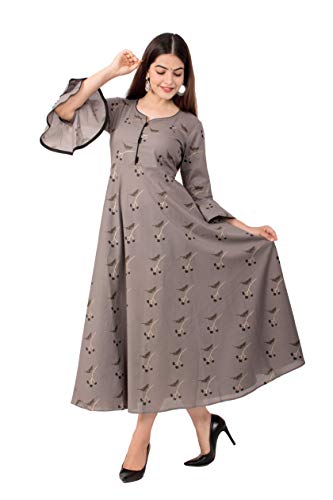 Image of Miravan Women Floral Print Ankle Length Anarkali Kurta