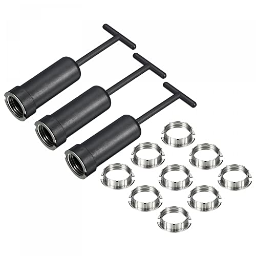 sourcing map G9 Lumière Douille Anneaux 12Pcs Lampe Abat-jour Support Anneau Remplacement M20 avec 3Pcs Suppression Outil Ensemble Cover