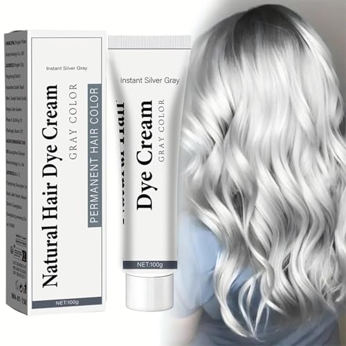 Coloration Cheveux Gris, Teinture Cheveux Femme, Coloration Grise Pour Chéveux Femme, Cire Colorante Chéveux, Teinture Chevéux Fémme Pour Patine Chevéux, Crème Colorante Pour Chèveux Gris