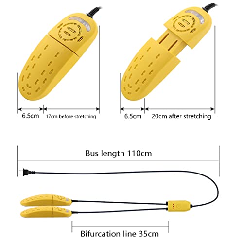 Secador de calzado telescópico amarillo para tallas 35-40 miniatura 3