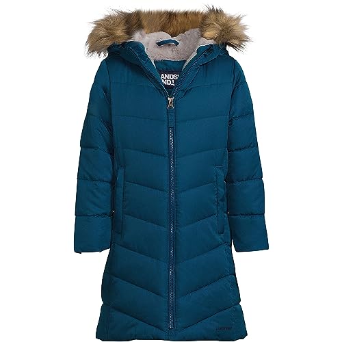 Lands' End Girls Winter Fleece Lined Down Alternative ThermoPlume Coat3