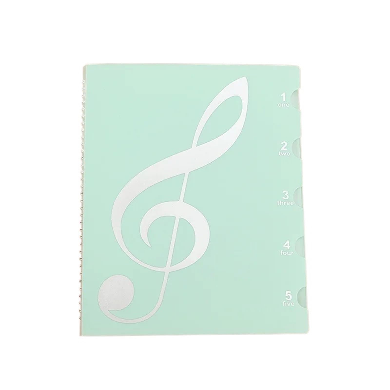 Carpeta de partituras Piano modificable A4, Clip música gran nota Para Partituras(Green 60 sheets)