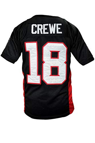 borizcustoms Paul Crewe Football Jersey Stitch Sewn Patch Shirt Mean Longest (36, Black)
