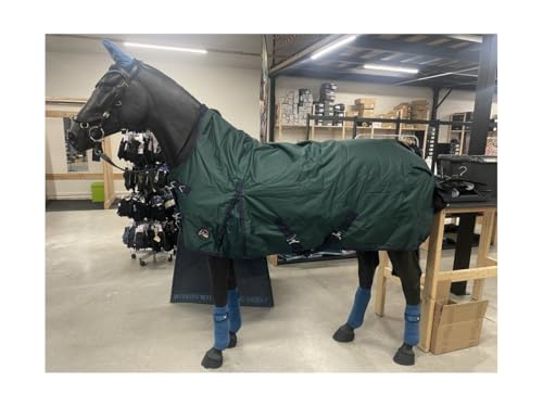 Couverture de cheval HKM Pittsburgh poney protection écurie hiver vert 115 cm