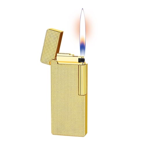 Encendedor Butano Retro Narrow Flip Dorado miniatura 1