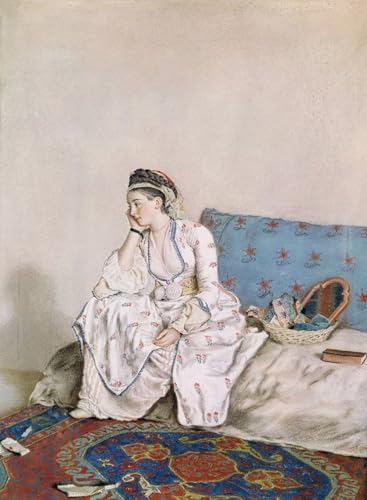 Póster de lienzo de Mary Gunning por Jean Étienne Liotard para dormitorio, 60x90cm