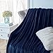 Walensee Fleece Blanket Plush Throw Fuzzy Lightweight (California King Size 108x102navy Blue) Super Soft Microfiber Cal King Size Flannel Blankets for Couch, Bed, Sofa Warm and Cozy for All Seasons