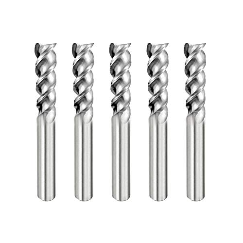 SPEED TIGER IAUE Carbide Square End Mill for Aluminum Applications - High Feed U-Type Design - for Roughing and Finishing - 3 Flute - IAUE1/2 SPEED TIGER IAUE Carbide Square End Mill for Aluminum Applications - High Feed U-Type Design - for Roughing and Finishing - 3 Flute - IAUE1/2