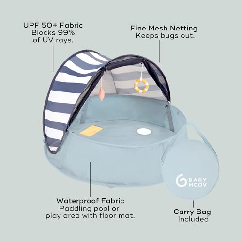 Babymoov Aquani 2 en 1 Tienda de Playa y Piscina para Bebé, UPF 50+, Color Marine miniatura 3