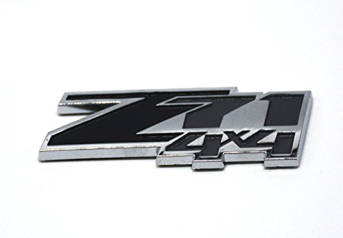 Image of Aimoll 2pcs Z71 4x4 Emblems Badges, 3D ABS Decal Emblems for Chevy GMC Silverado(Black Grey)