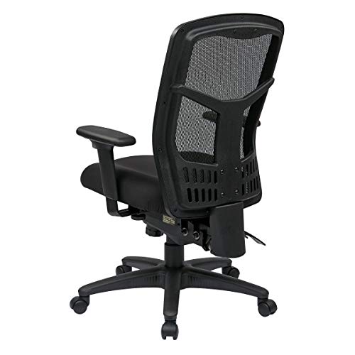 Office Star Progrid Breathable Mesh Manager's Office Chair With Adjustable Seat Height, Multi-Function Tilt Control And Seat Slider, High Back, Coal Freeflex Fabric #TOP7