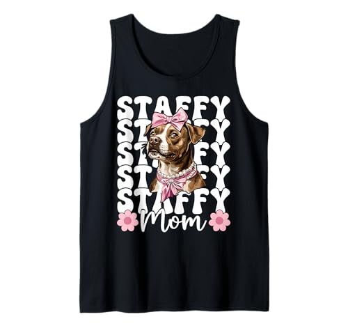 Staffy Mom Mama Staffordshire Bull Terrier pour la fête des mères Débardeur