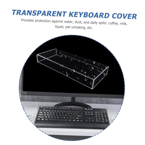 Protector de teclado de acrílico transparente para computadora con funda práctica lavable 3