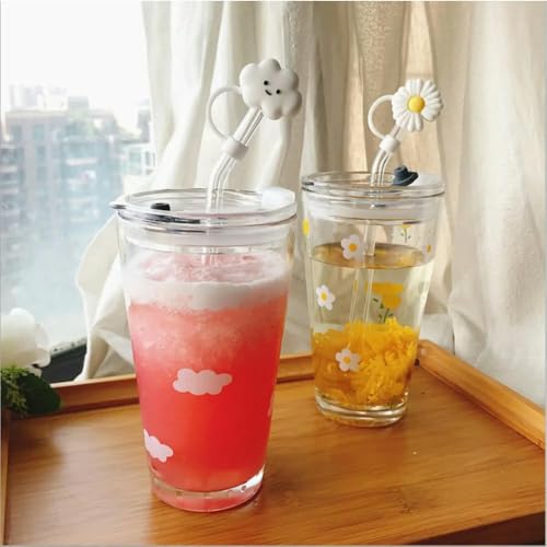 Vaso de vidrio de borosilicato DYRBF: adiós a los derrames de café con su tapa de ajuste seguro 4