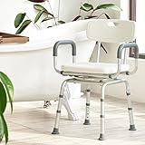 PATAS AJUSTABLES EN ALTURA: Este útil taburete de ducha se adapta a cualquier usuario gracias a sus 4 ranuras de altura de patas disponibles, ajustando fácilmente la altura del asiento entre 40 y 48 cm para brindar una comodidad y un soporte óptimos