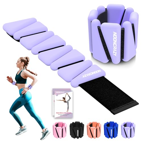 Pulseras de pesas de muñeca y tobillo de 2 libras para mujer, pulsera de pesas de silicona ajustable para pilates, pesas de pilates y cierres resistentes para yoga, pilates, barra, caminar y gimnasio